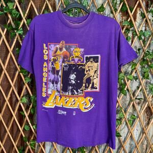 Vintage 1990s Los Angeles Lakers faded salem magic T-shirt